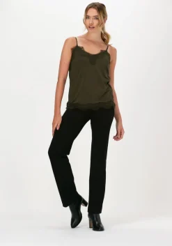 donkergroene cc heart top lace top