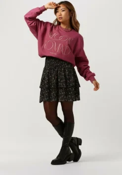 donkergroene colourful rebel minirok noela mini flower mini layer skirt