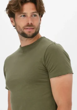 donkergroene dstrezzed t-shirt mc. queen basic tee organic slub jersey