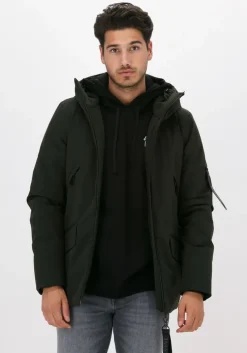 donkergroene elvine gewatteerde jas cole