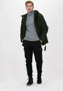 donkergroene elvine gewatteerde jas cole