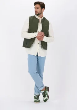 donkergroene forét bodywarmer trouwel