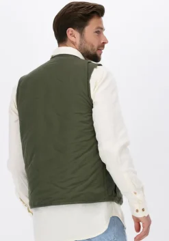 donkergroene forét bodywarmer trouwel