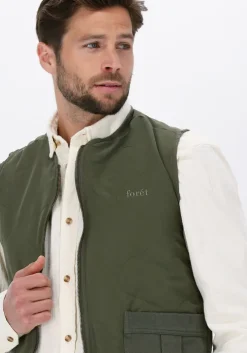 donkergroene forét bodywarmer trouwel