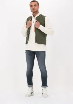 donkergroene forét bodywarmer trouwel