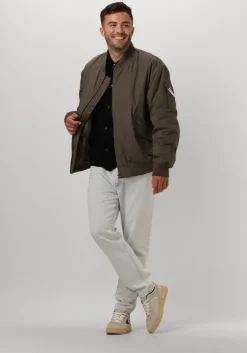 donkergroene forét jack bow bomber jacket