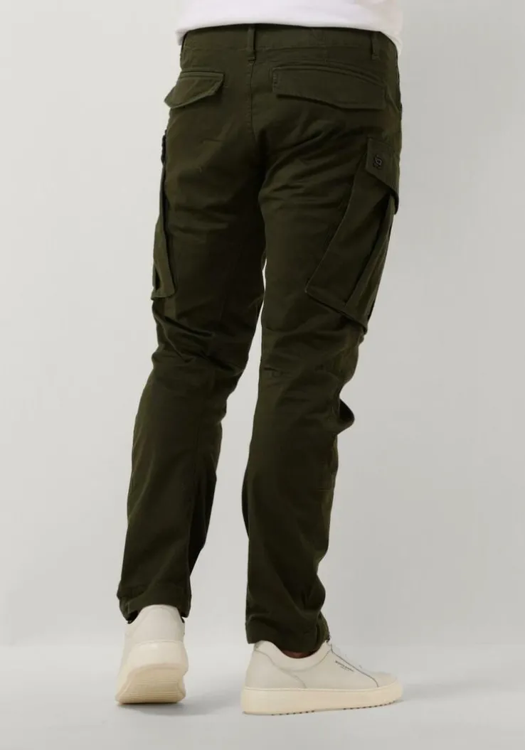 donkergroene g-star raw cargobroeken rovic zip 3d regular tapered