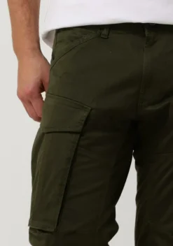 donkergroene g-star raw cargobroeken rovic zip 3d regular tapered