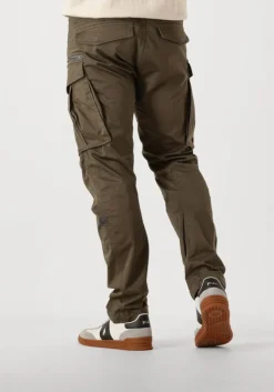 donkergroene g-star raw cargobroeken rovic zip 3d regular tapered