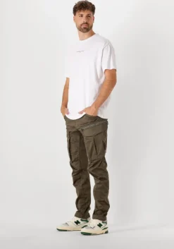 donkergroene g-star raw cargobroeken rovic zip 3d regular tapered
