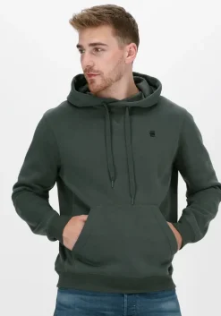 donkergroene g-star raw sweater premium core hdd sw ls