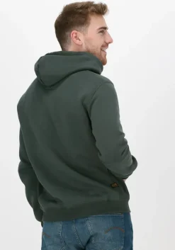 donkergroene g-star raw sweater premium core hdd sw ls