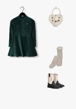 donkergroene koko noko mini jurk q52966