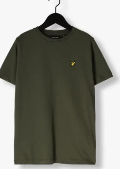 donkergroene lyle & scott t-shirt plain t-shirt