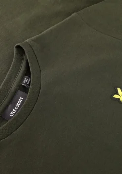 donkergroene lyle & scott t-shirt plain t-shirt