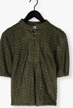 donkergroene minus blouses jeva half sleeve blouse