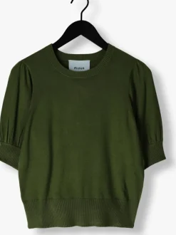 donkergroene minus top liva knit tee