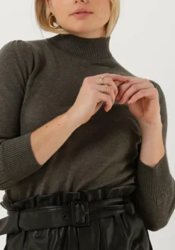 donkergroene minus trui mersin roll neck knit