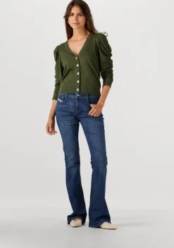 donkergroene minus vest seana knit cardigan