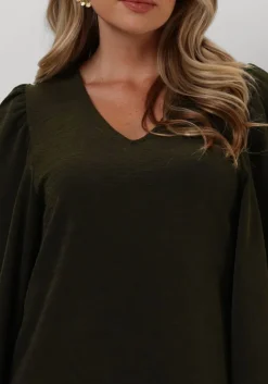 donkergroene modström mini jurk karlimd short dress