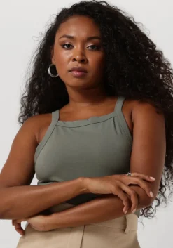 donkergroene modström top daemd top