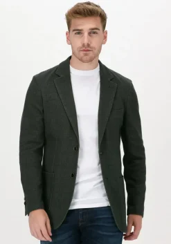 donkergroene profuomo colberts jacket knitted ho