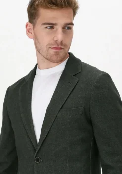 donkergroene profuomo colberts jacket knitted ho