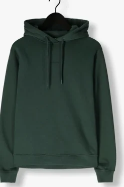 donkergroene pure path sweater regular fit hoodie ls sweaters