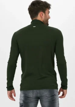 donkergroene purewhite coltrui essential knit turtleneck