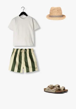 donkergroene salted stories zwembroeken wide stripe swimshorts