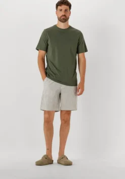 donkergroene scotch & soda t-shirt seasonal core - regular-fit logo t-shirt