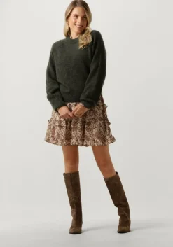 donkergroene second female trui brookline knit new o-neck