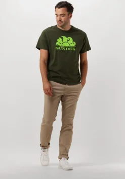 donkergroene sundek t-shirt m4s100 new simeon logo