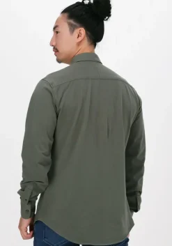 donkergroene tiger of sweden casual overhemd fenald