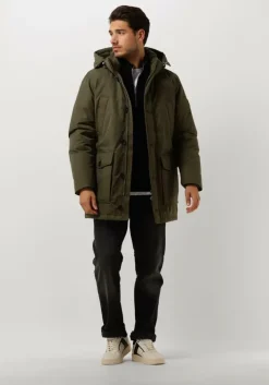 donkergroene tommy hilfiger parka's rockie non fur down parka