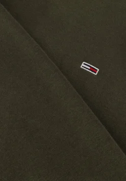 donkergroene tommy jeans trui tjm reg s flag crew