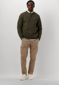 donkergroene tommy jeans trui tjm reg s flag crew