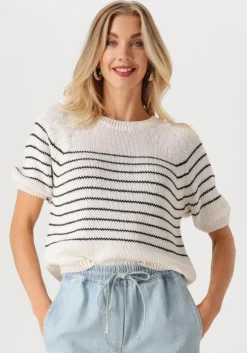 ecru by-bar trui cruz stripe pullover