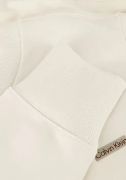 ecru calvin klein trui calvin klein label crew neck