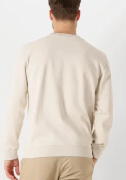 ecru cast iron trui long sleeve r-neck regular fit twill