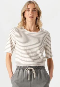 ecru cc heart t-shirt cc heart silla stripe