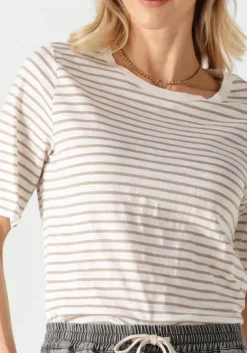 ecru cc heart t-shirt cc heart silla stripe