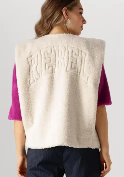 ecru colourful rebel gilet yoni rebel teddy gilet