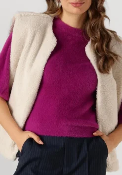 ecru colourful rebel gilet yoni rebel teddy gilet