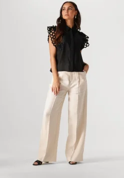 ecru copenhagen muse wijde broek nature white pant