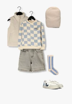 ecru daily7 sweater oversized sweater check print