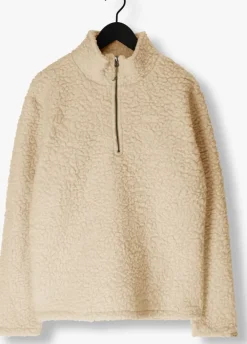 ecru forét trui wave half zip