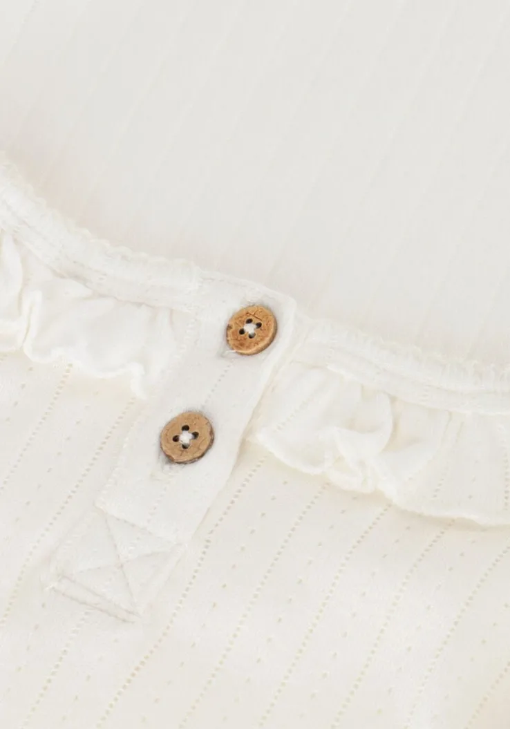 ecru lil' atelier tops & t-shirts nmfrachel nis ls slim top lil noos