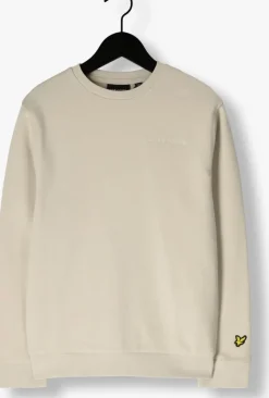 ecru lyle & scott sweater script crew neck sweatshirt