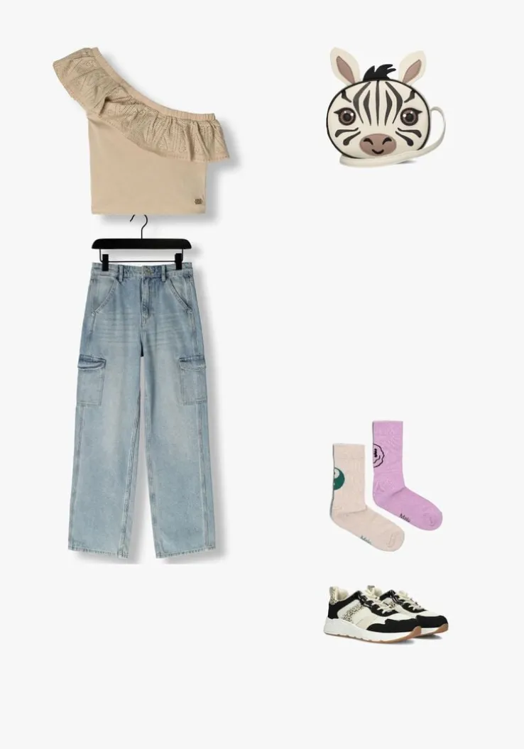 ecru molo schoudertas zebra bag